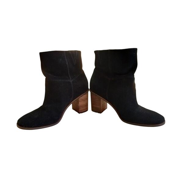 Lucky Brand Women's 8.5M Jicole Bootie Black Suede 3" Block Heel - Picture 6 of 10